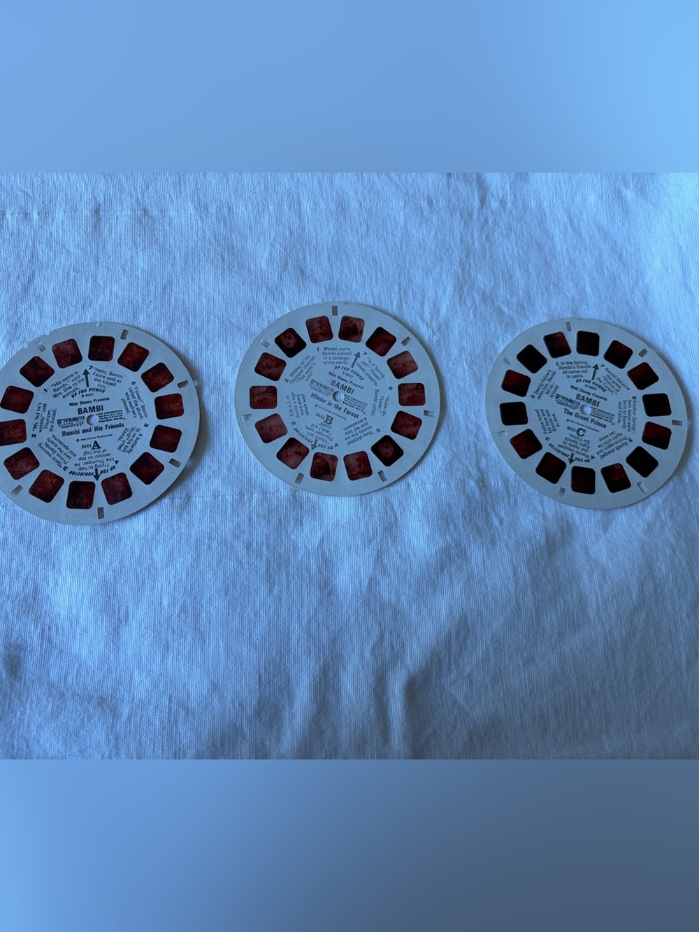 Bambi Vintage View-Master Reels.